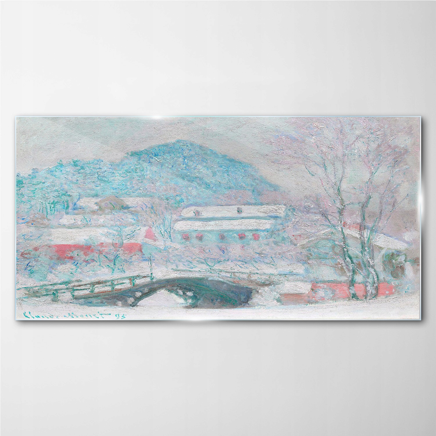 

Foto-obraz szklany Wioska w Norwegii Monet 100x50