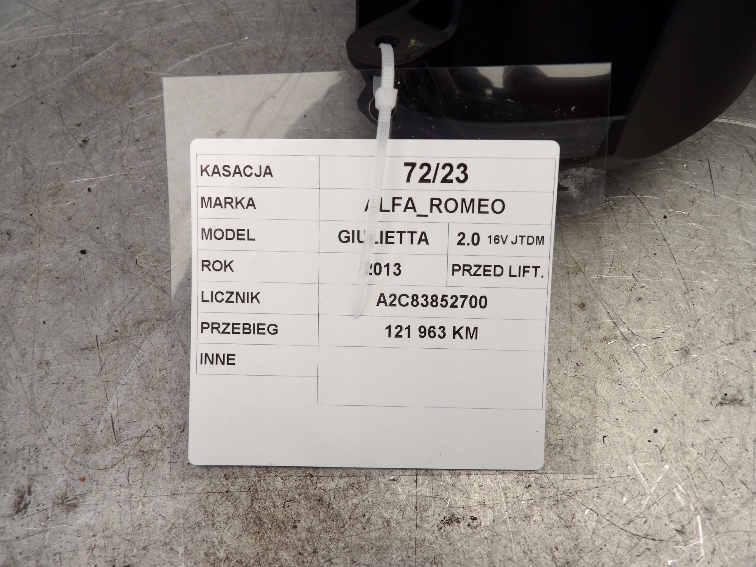 Liczniki dials Alfa Romeo Giulietta A2C83852700