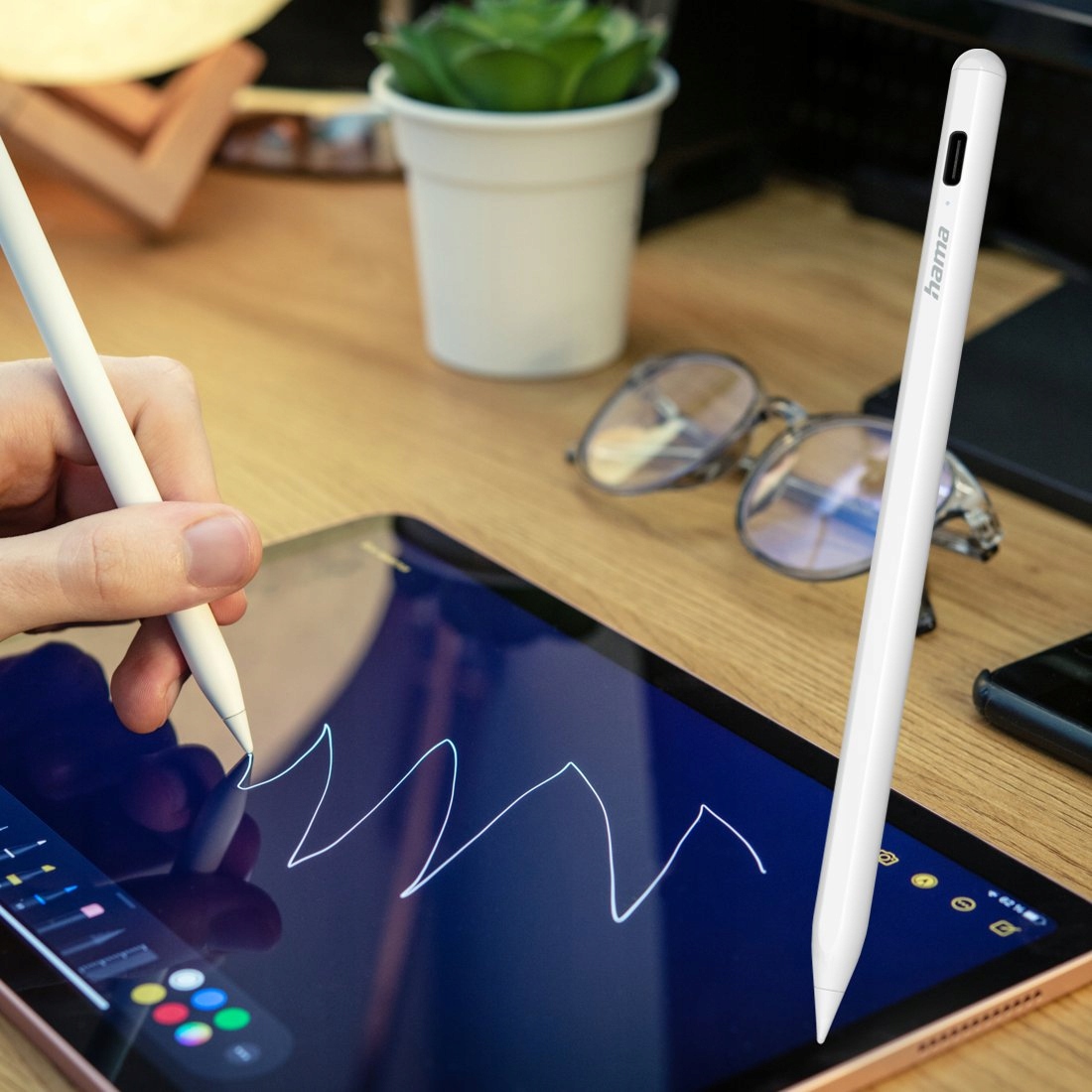 Hama RYSIK DO EKRANU "SCRIBBLE" aktywny do APPLE iPad Kolor biały