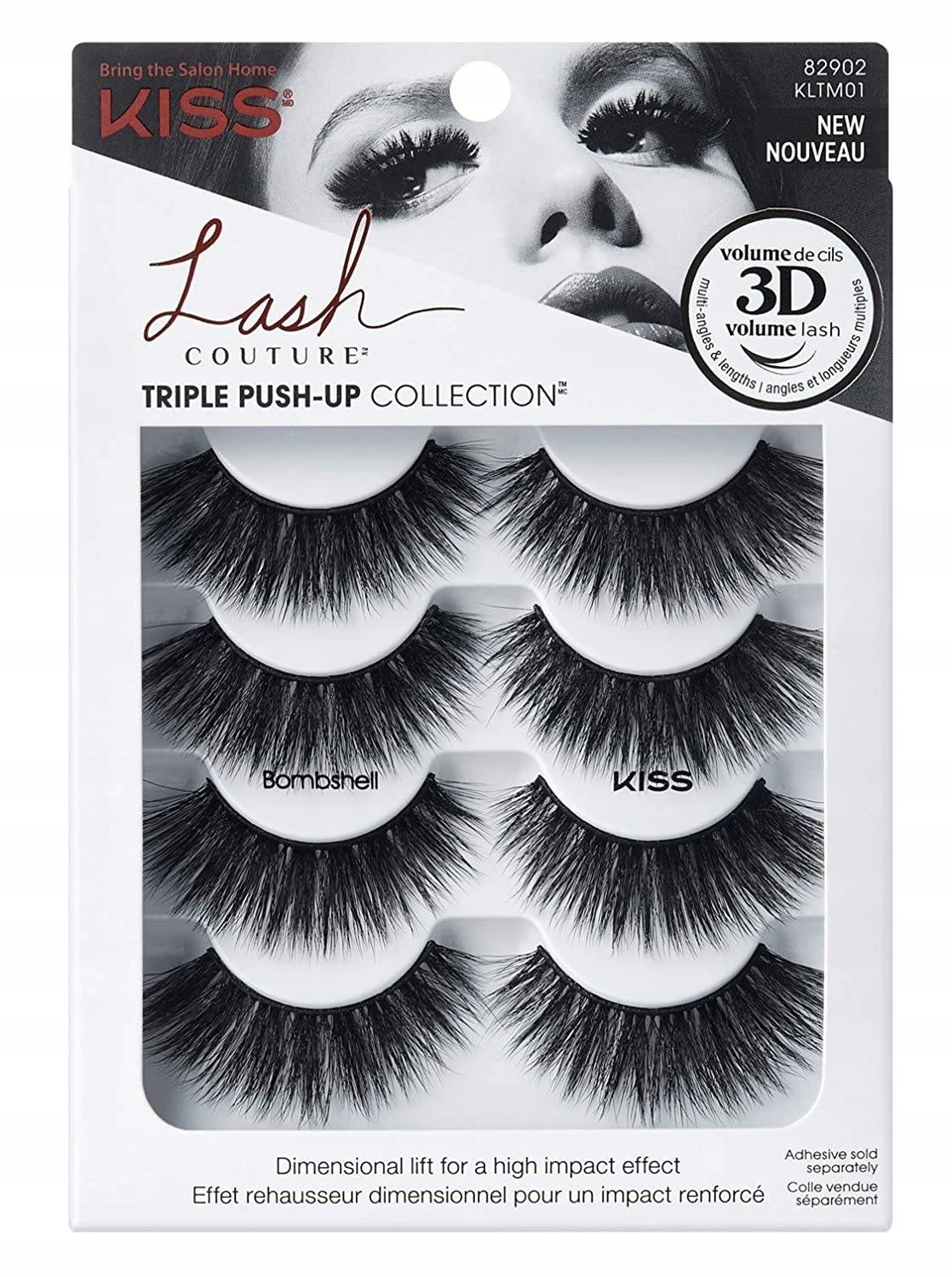 

Kiss 3D Volume Lash Bombsheel rzęsy na pasku x4