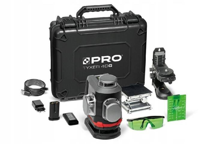 Laser Czteropłaszczyznowy 360 Tyxer 4DG Zestaw Plus PRO-L1309