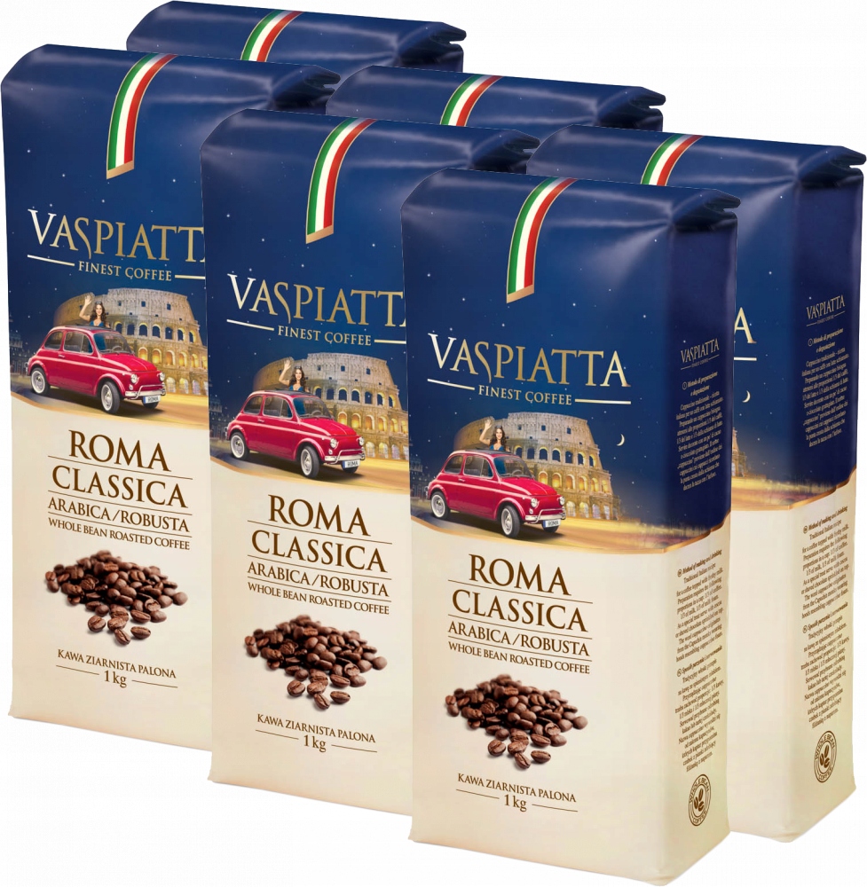 Kawa ziarnista Vaspiatta Roma Classica 1kg x6
