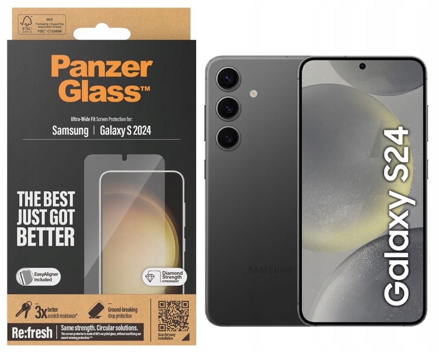 Tvrzené Sklo Ultra-Wide Fit PanzerGlass pro Samsung Galaxy S24