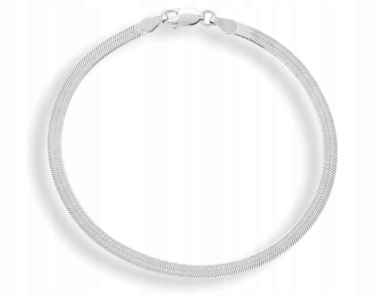 Bransoletka Srebrna Damska Gładka Taśma Srebro Rod pr. 925 dł. 19 cm