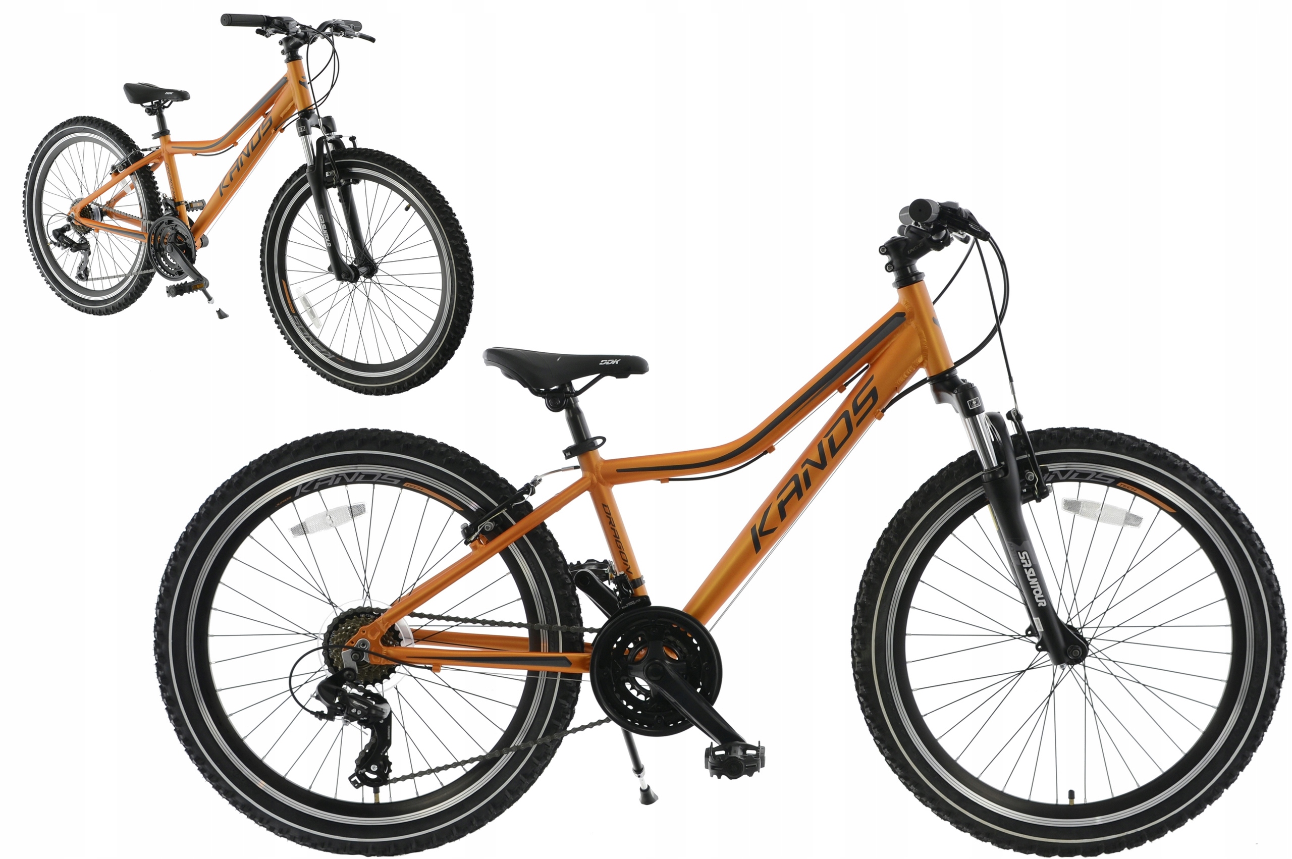 Rower 24" Kands Dragon rama 13" pomarańczowy R24