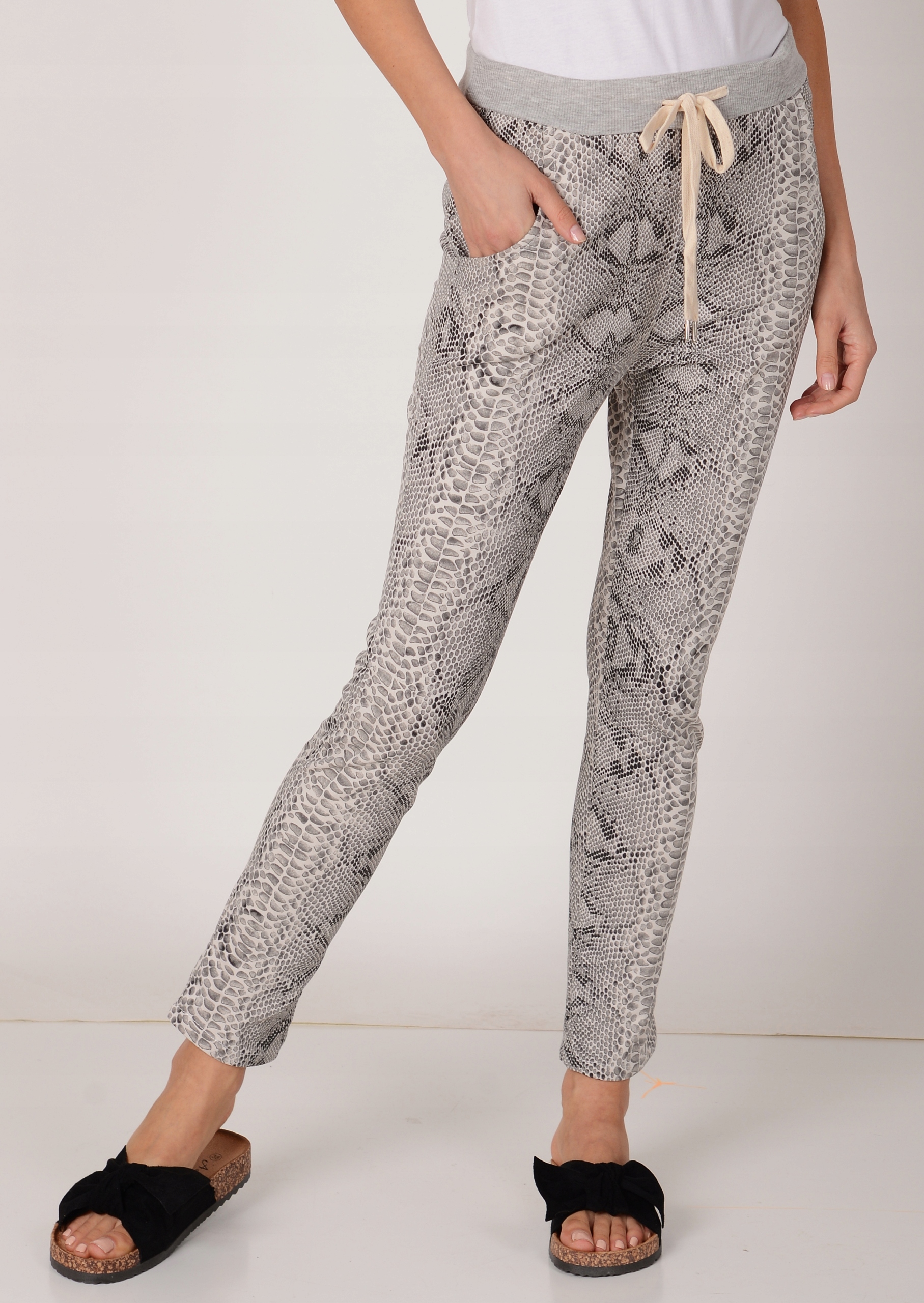 Włoskie SPODNIE Baggy dresowe Fason baggy