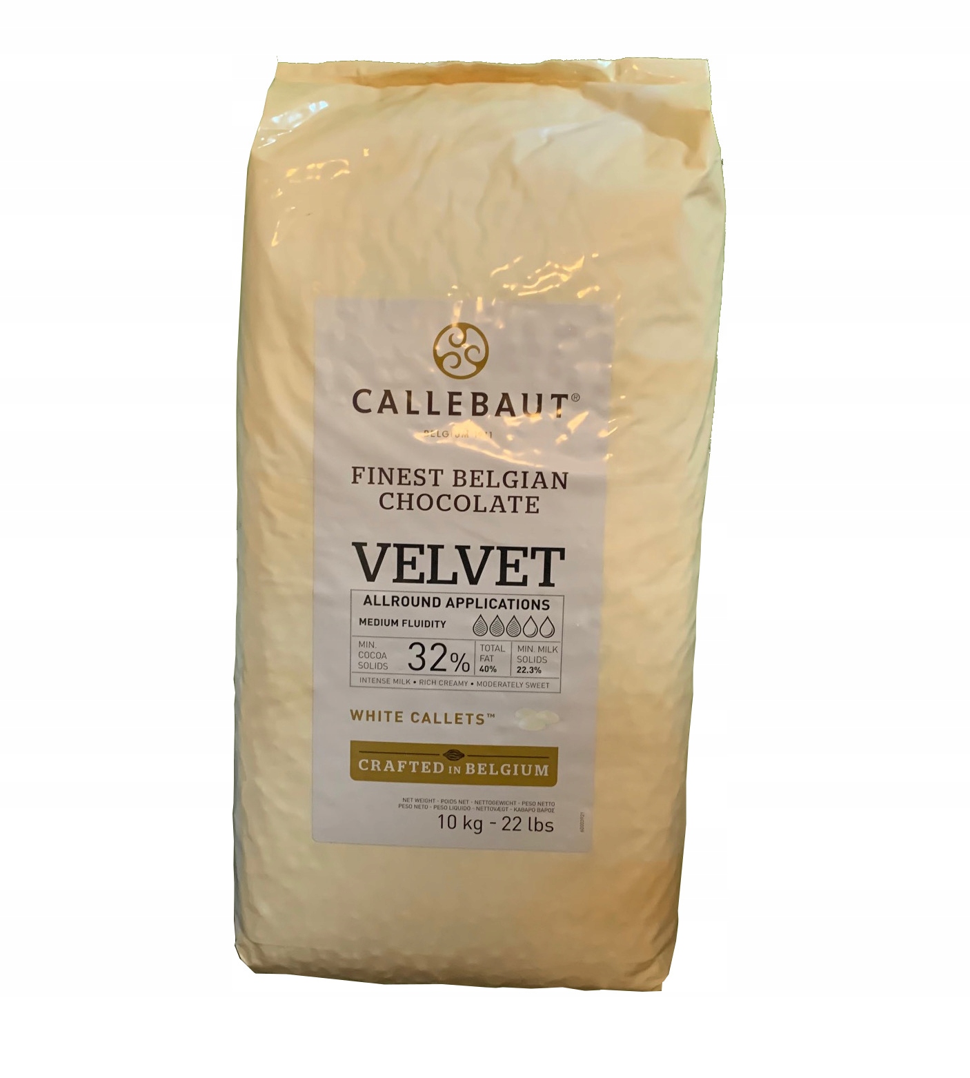Czekolada biała Callebaut 32% w pastylkach 10 kg