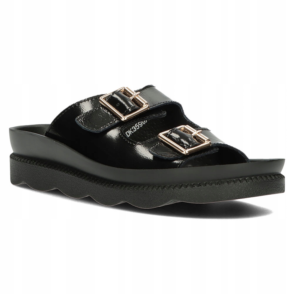 

Skórzane klapki Filippo DK3599/22 Bk czarne r.38