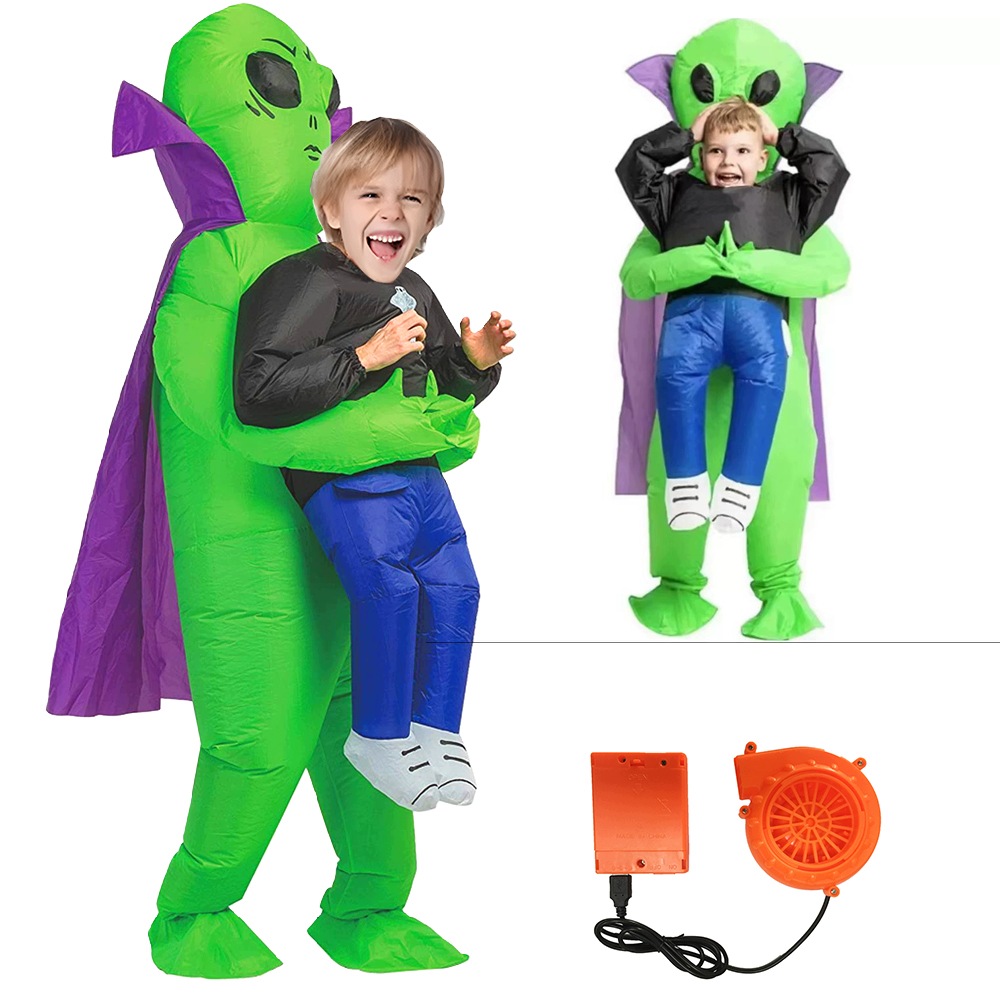 Nafukovací kostým mimozemšťana Bedee s ventilátorem na Halloween a karneval