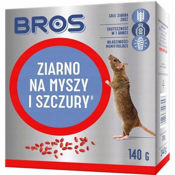 

Ziarno trutka na myszy i szczury 140g Bros