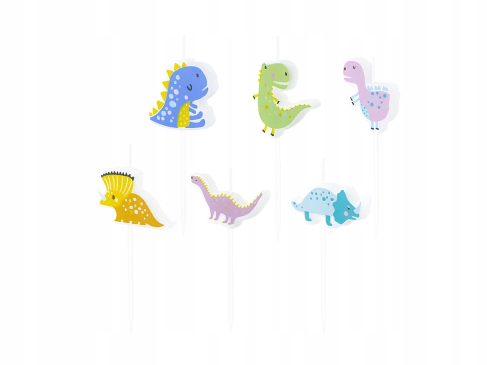 Świeczki urodzinowe Dinozaury 6szt Urodziny
