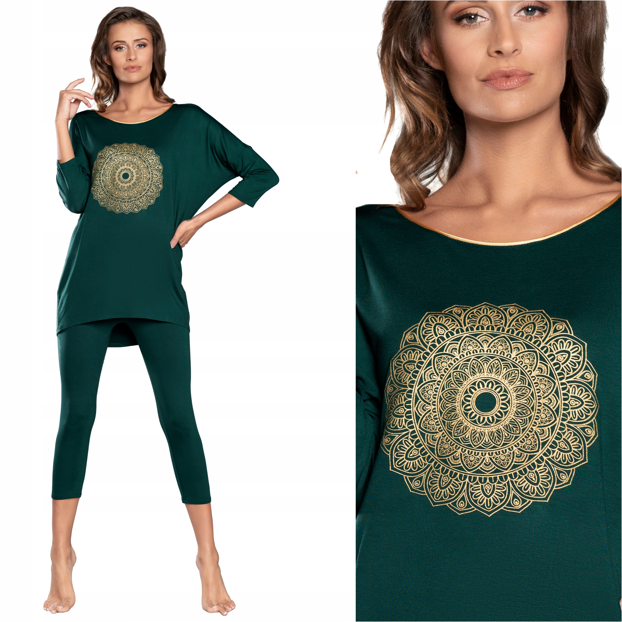 

Italian Fashion Mandala piżama damska zielona XL