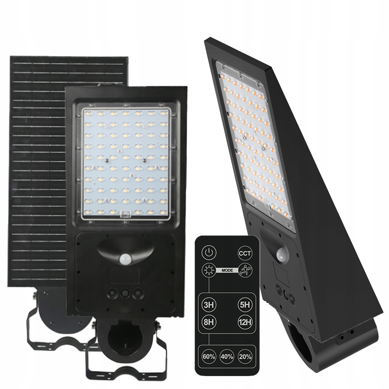 Solárna Led pouličná lampa 30W 4800lm Cct Snímač pohybu súmraku IP65 IK07