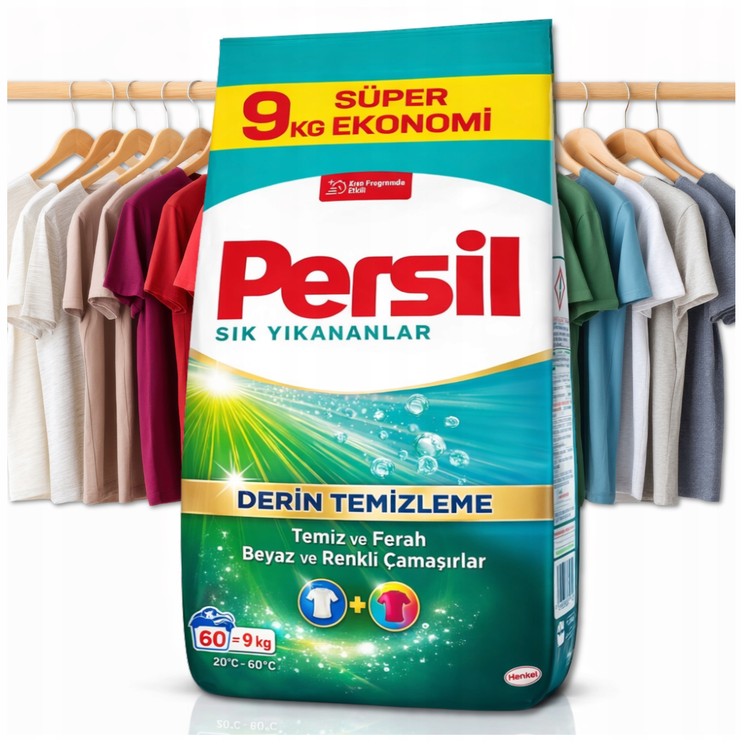 Levně Univerzální Prací Prášek Persil Deep Clean 9 Kg Pro Bílé I Bílé Prádlo