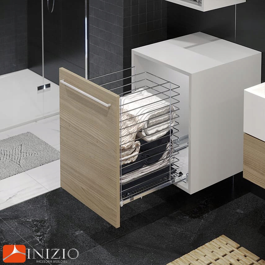 KOSZ NA BIELIZNĘ 60 PROWADNICA BLUM CHROM Kod producenta S-8057-C