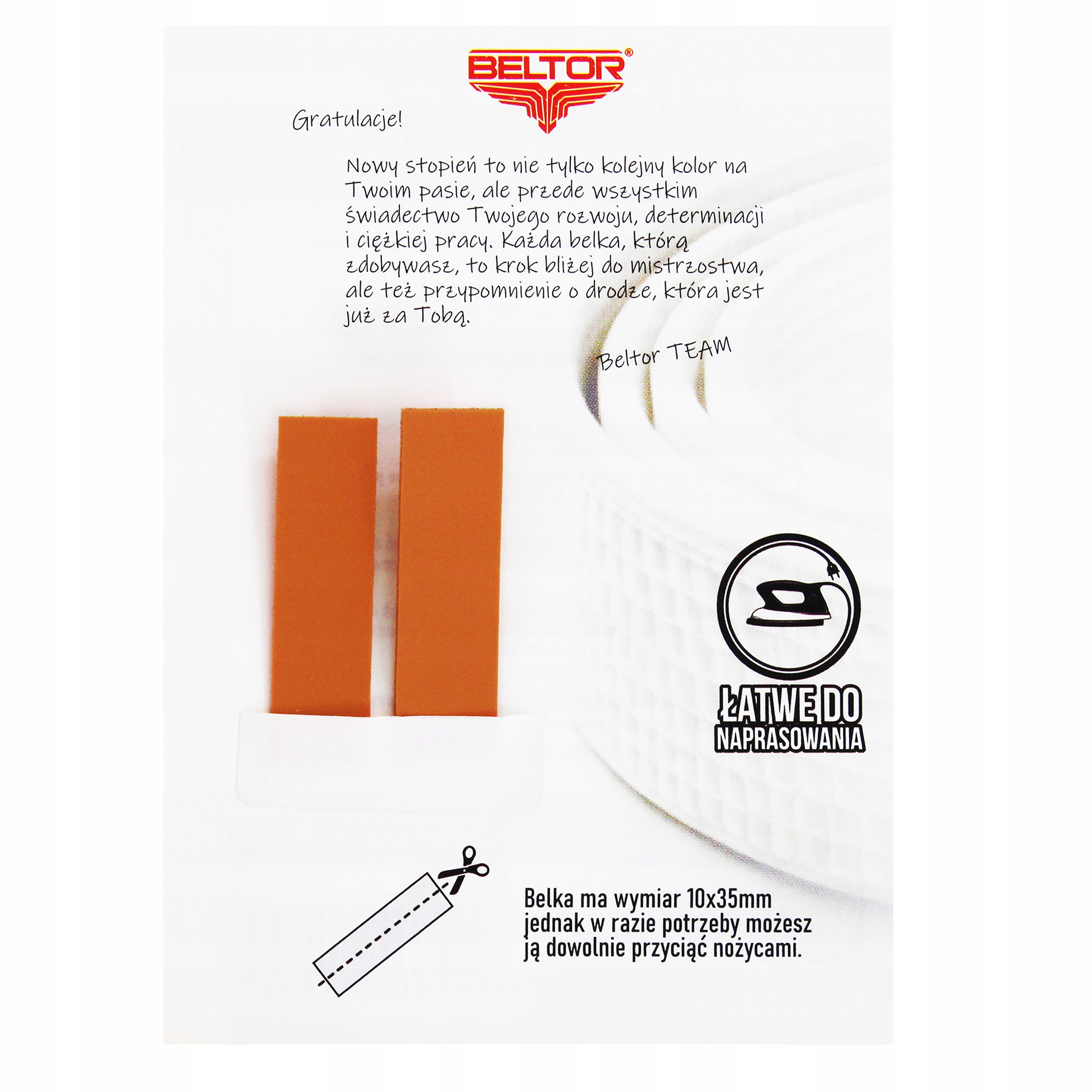 BELTOR BELKI NA OBI PAS DO KIMONA POMARŃCZOWE ZESTAW KOMPLET 2 SZTUKI Kolor pomarańczowy