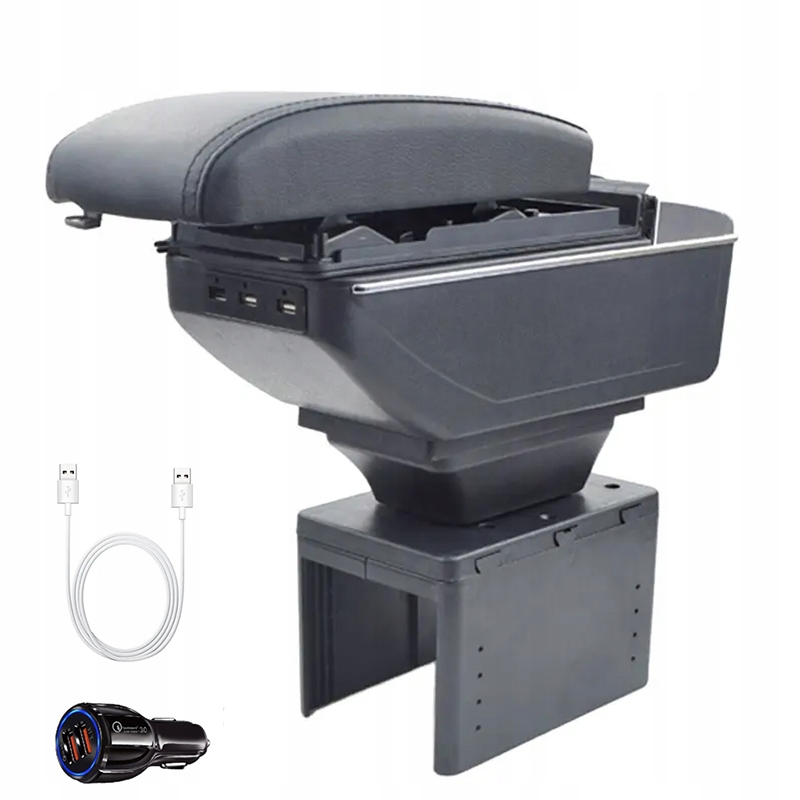 PODŁOKIETNIK UNIWERSALNY REGULOWANY 7 x USB LED + ŁADOWARKA GRATIS