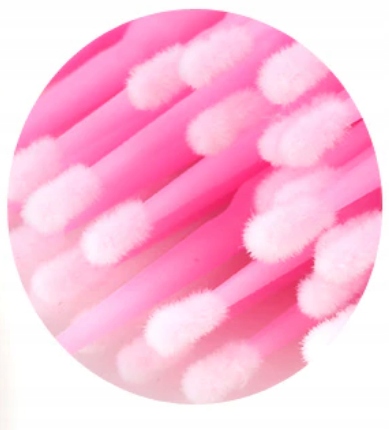 M7-2 RÓŻOWE SZCZOTECZKI MICROBRUSH RZĘSY MICRO 50x Marka inna marka
