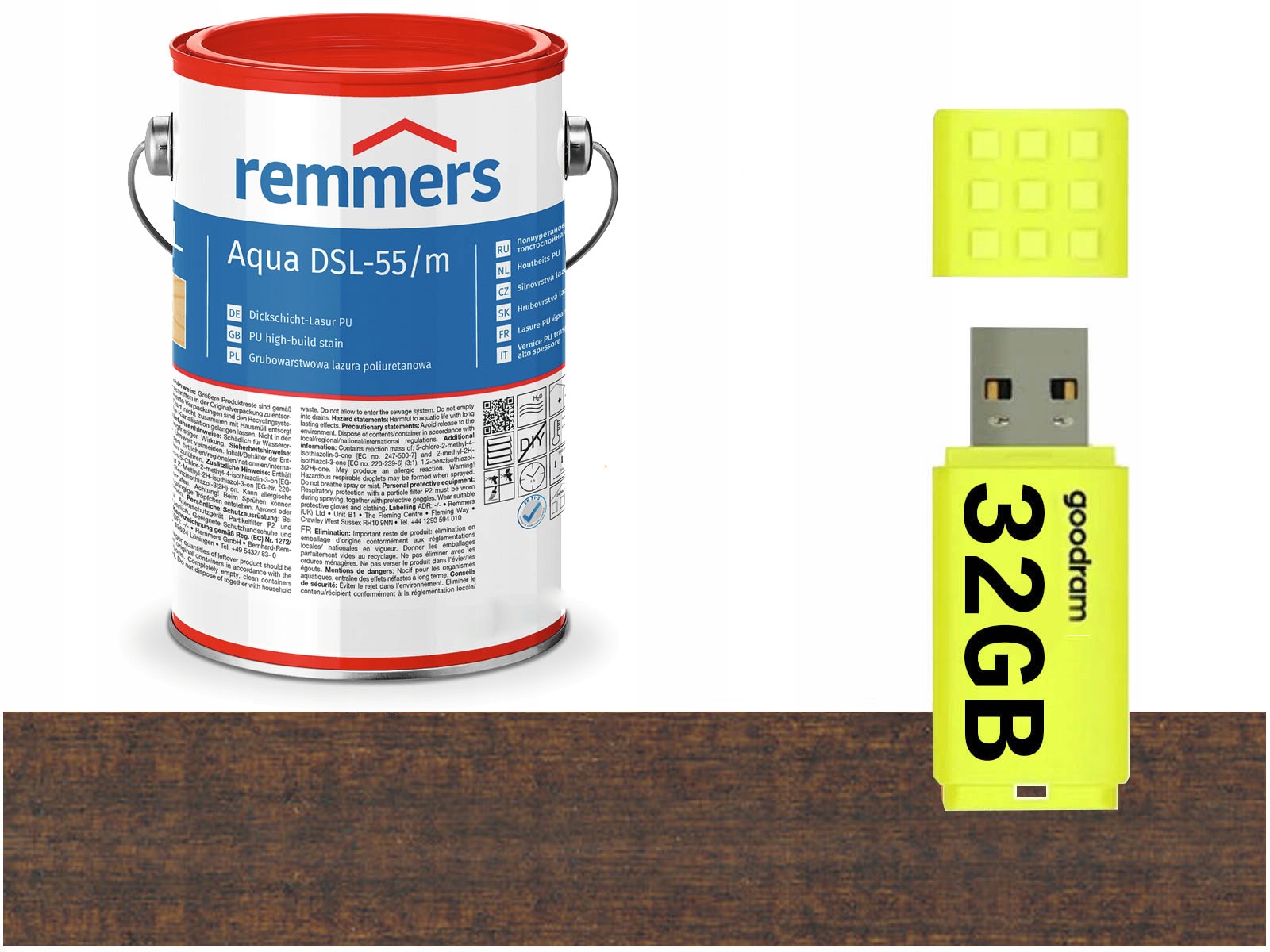 Remmers DSL-55 Lazura oken dveří 2,5L Palisander