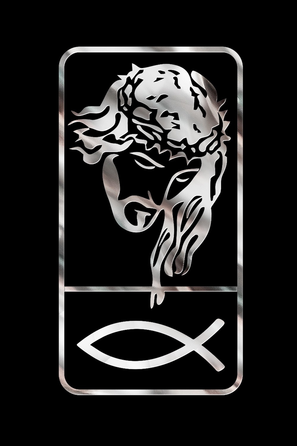 Naklejka Nalepka Niklowana Na Samochód Jezus Rybka Avisa