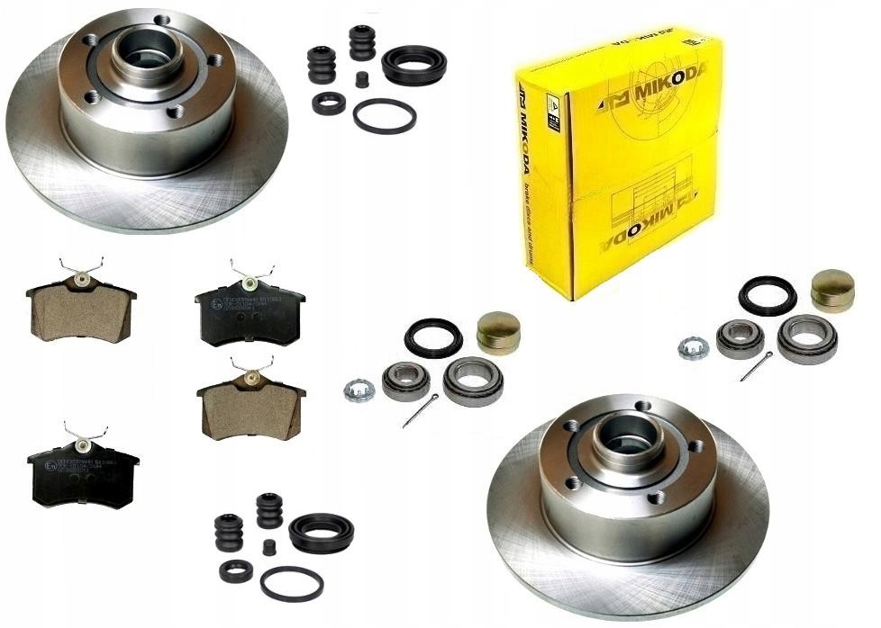 Kotouče S Nábojem Reperaturní Bloky Ložiska Audi A4 B5 1994-2000 Zadní Sada