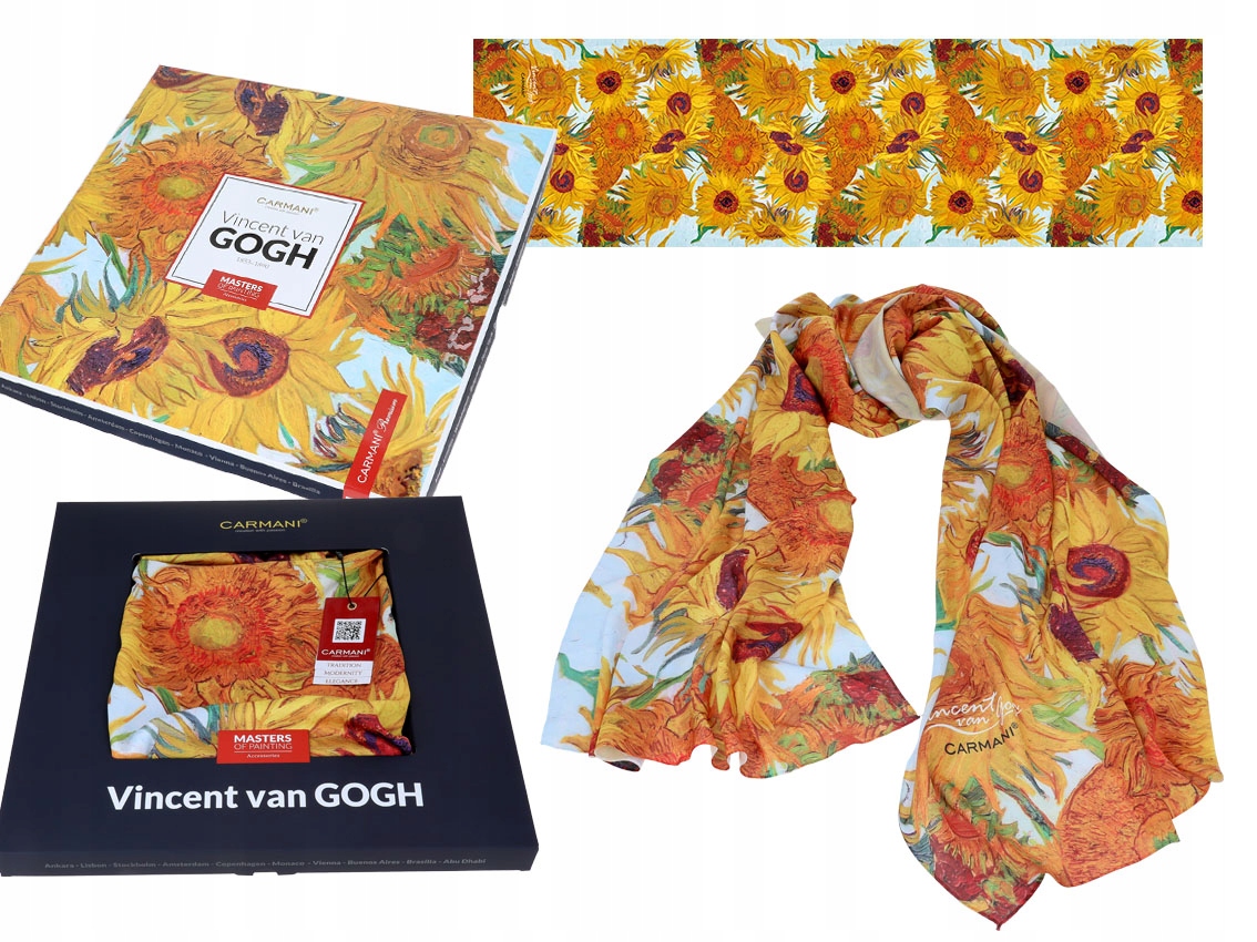 Dámská Šála Apaszka Van Gogh Slunečnice Carmani Šátek Jako Dárek