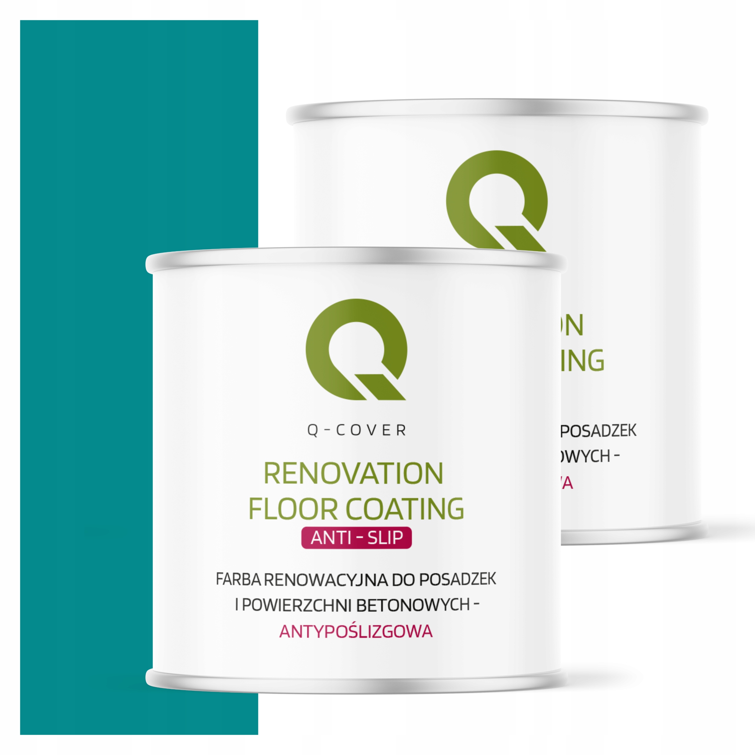 Protišmyková renovačná farba na betón 2,5L Modrá Tyrkysová 5018 Mat