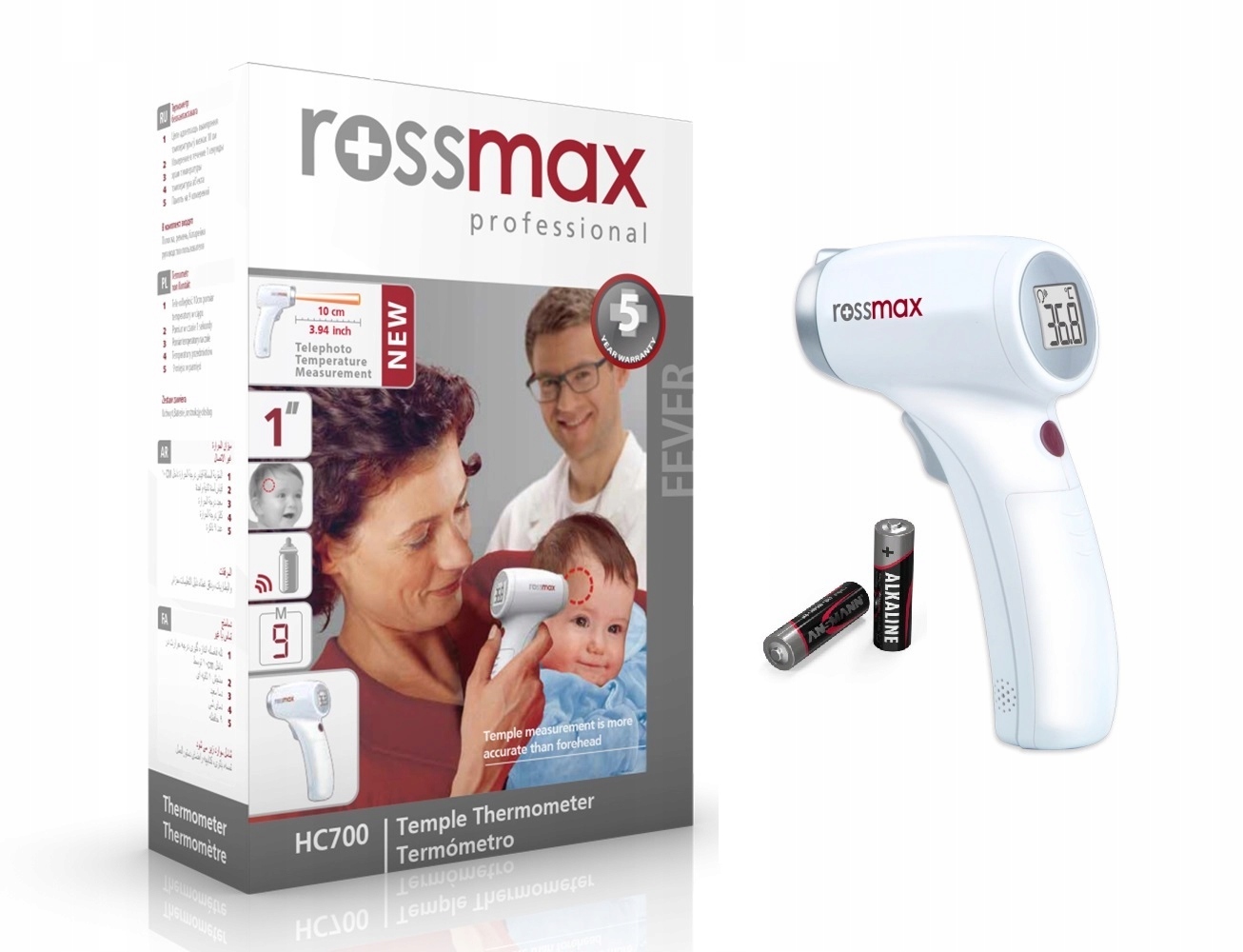 

Termometr Bezdotykowy Rossmax Hc 700 5 Lat Gwar.
