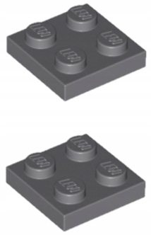 

Lego Płytka 2x2 Ciemny Szary 3022 4211094 2szt