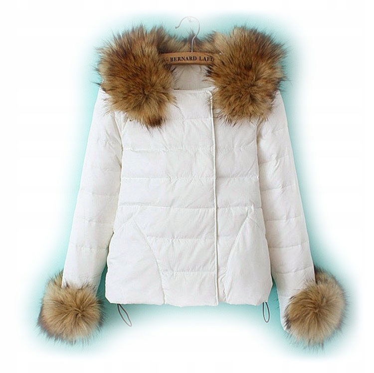 

Kurtka Chanelka Pikowana Puchowa Odpinane Futro S