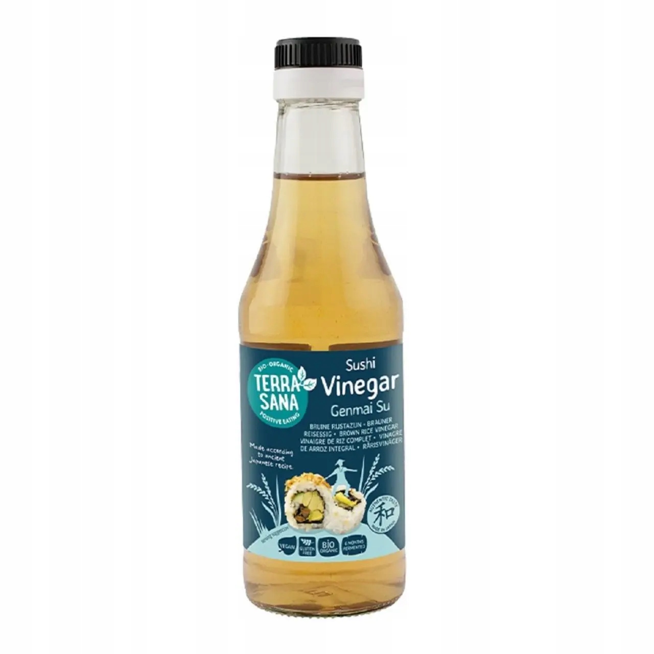 Rýžový Ocet Na Sushi Neslazený Filtrovaný Bezlepkový Bio 250 ml...