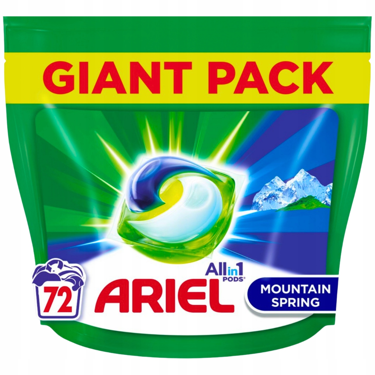 Levně Kapsle na praní Ariel All-in-1 Pods Mountain Spring 72 ks