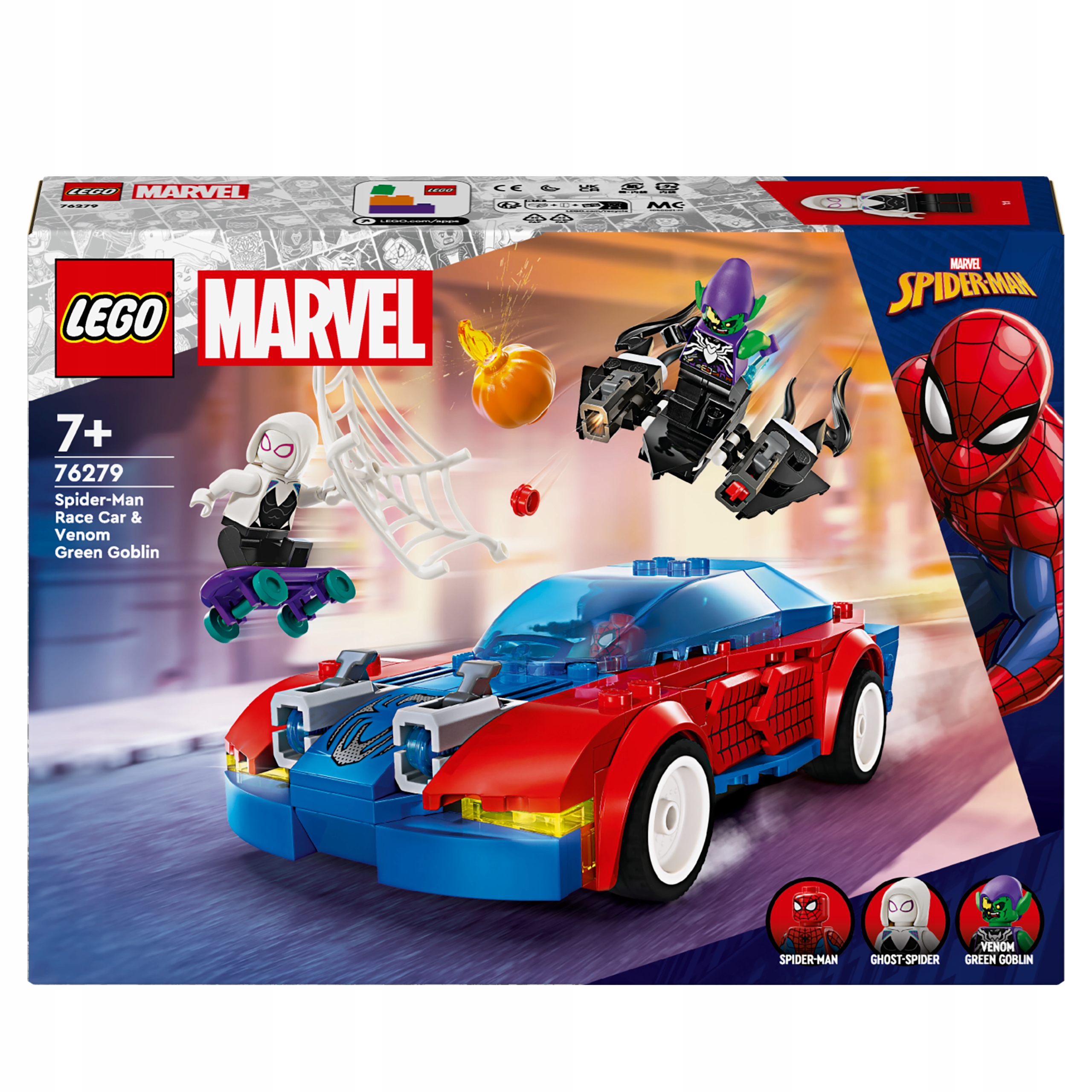 Lego Marvel Heroes Wyścigówka Spider-Mana i Zielony Goblin 76279