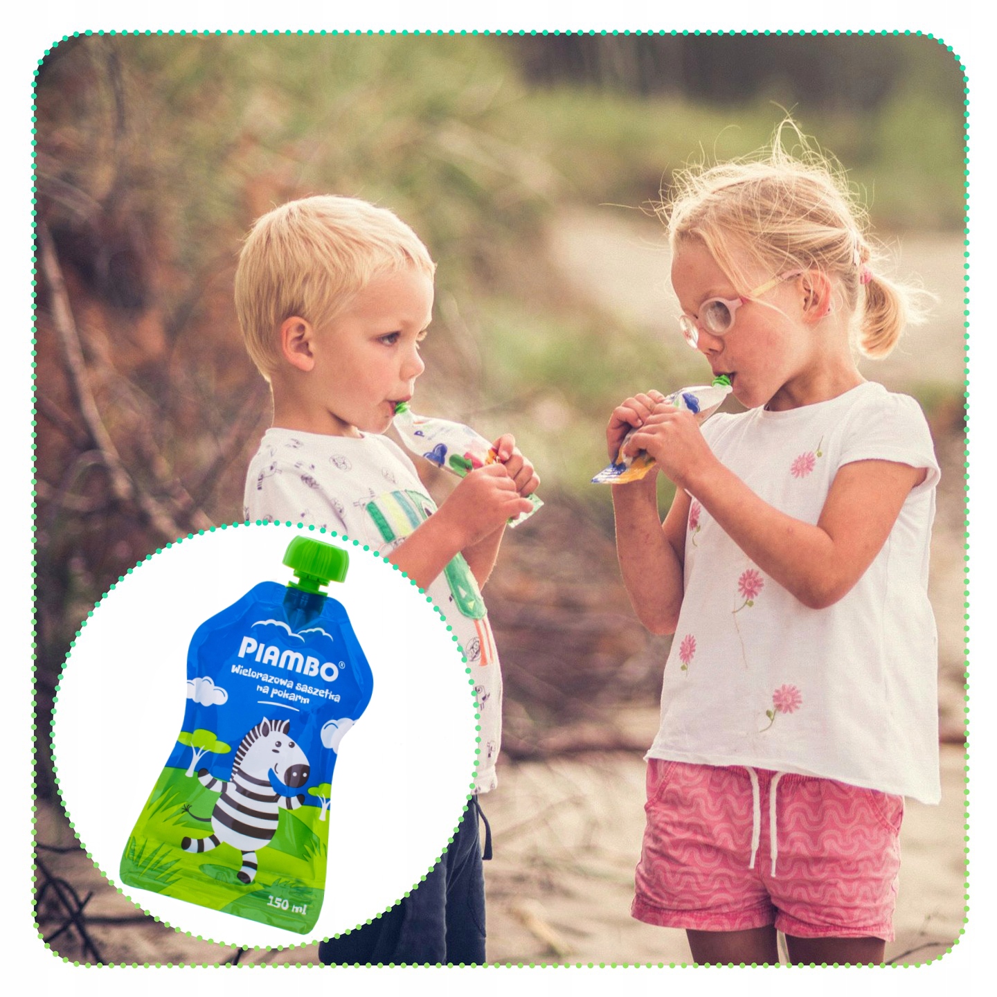 SASZETKI WIELORAZOWE TOREBKI TUBKI NA POKARM MUS JOGURT Z USTNIKIEM 4x150ML Kod producenta F01Z