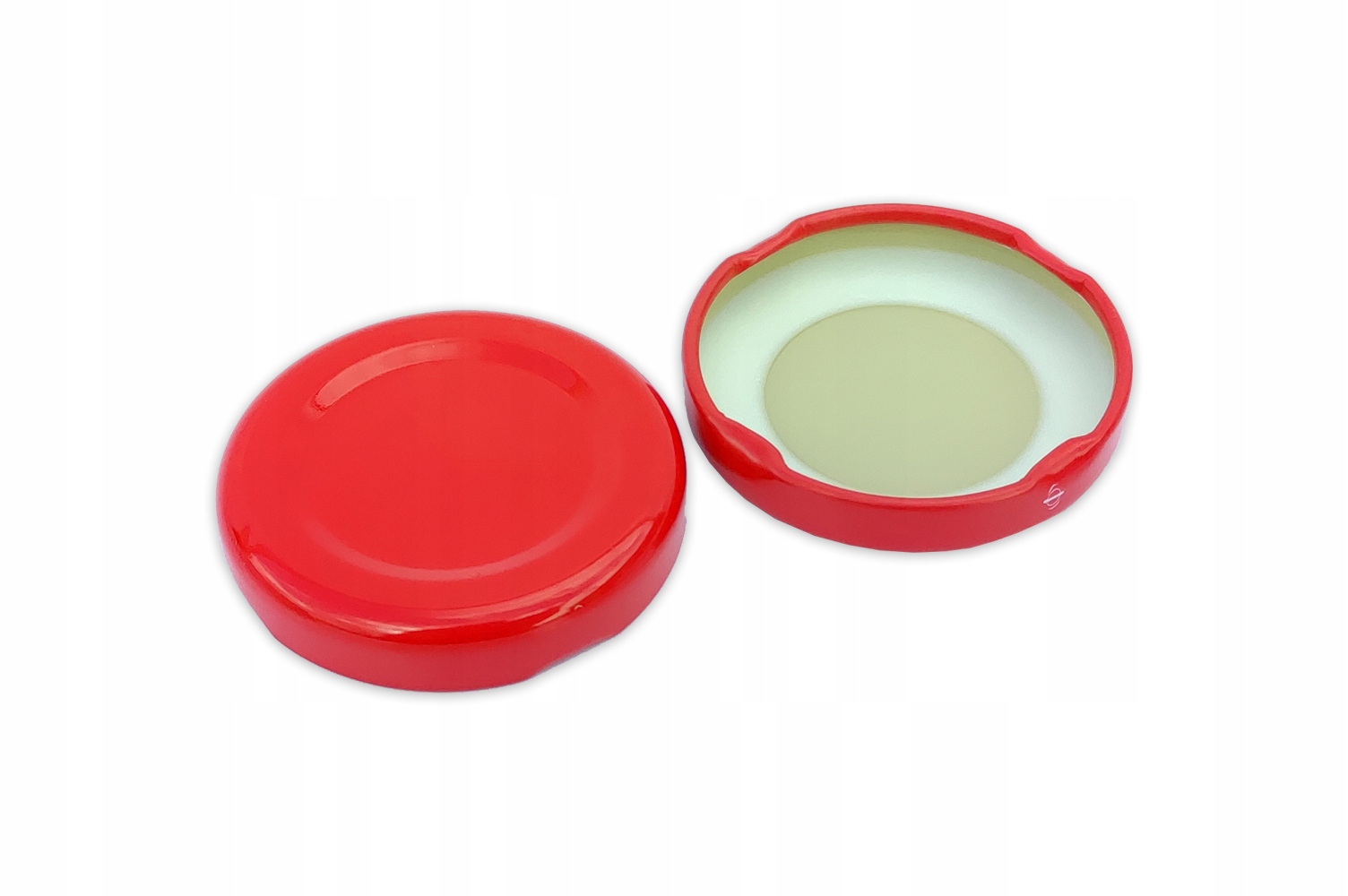 

Zakrętki, wieczka do but. fi 43 mm 10 szt Czerwone