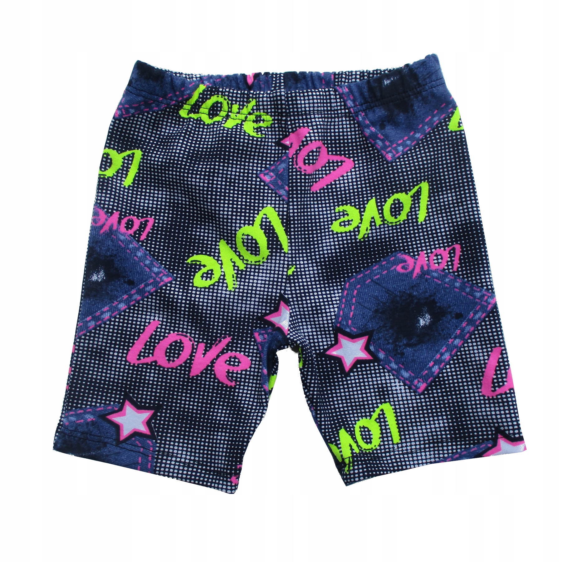 

Legginsy getry krótkie spodenki 134 druk bawełna