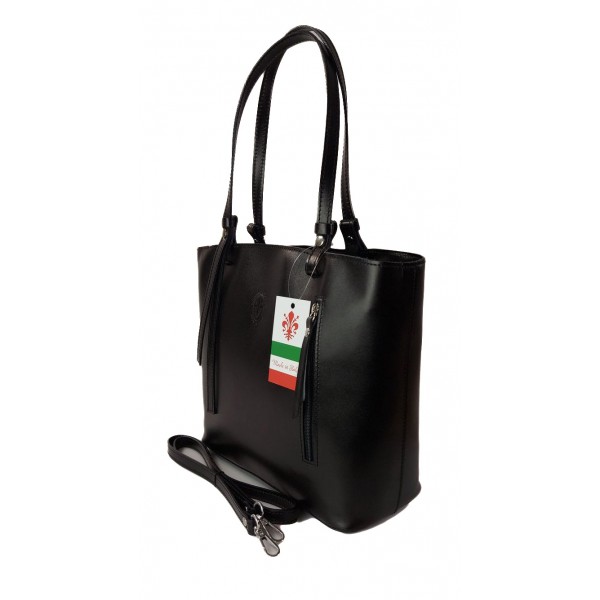 Taška Na Roky – Černá Přírodní Kůže, Klasický Střih, A4