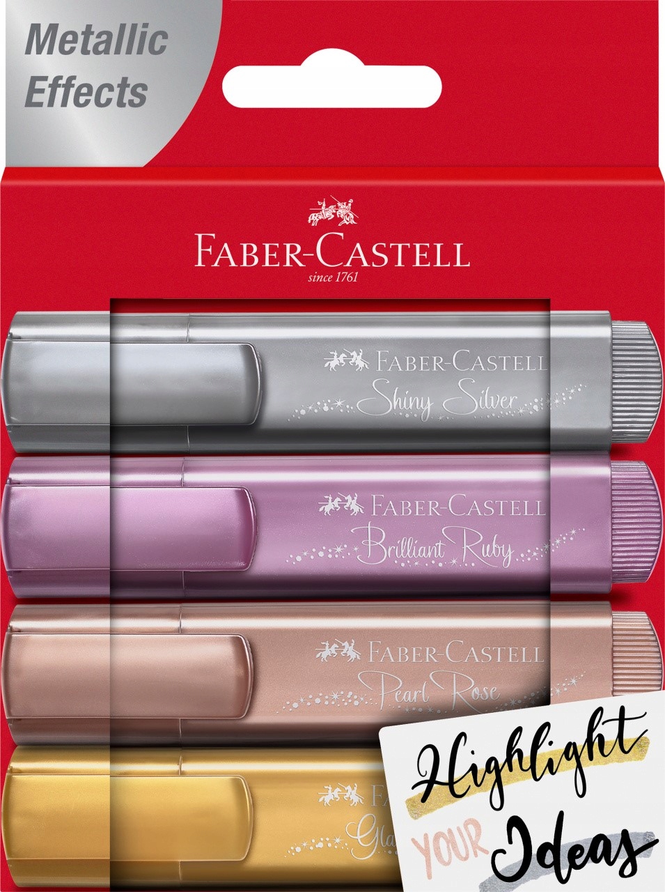 

Zakreślacze metaliczne Faber Castell Textliner 4 k