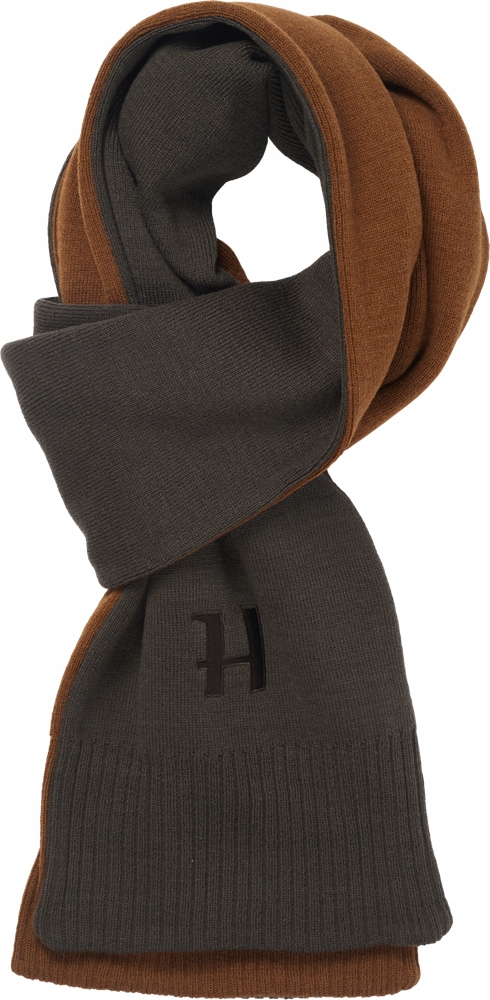 Dwustronny szal Harkila Shadow brown/Rustique clay