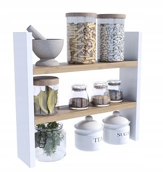 Kuchyňská police na koření na pracovní desku Artisan Bílá, kuchyňský stojan