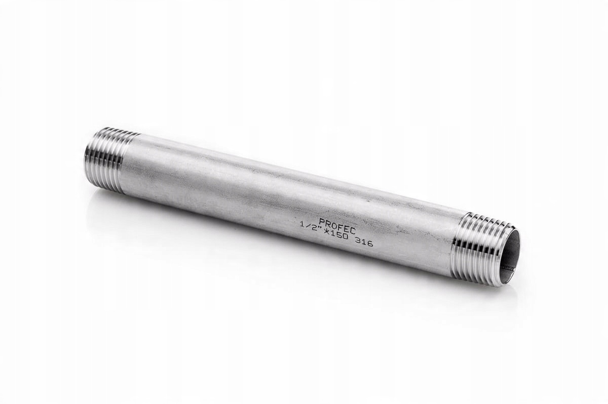 

Nypel nierdzewny 1/2'' dł. 150mm króciec 316