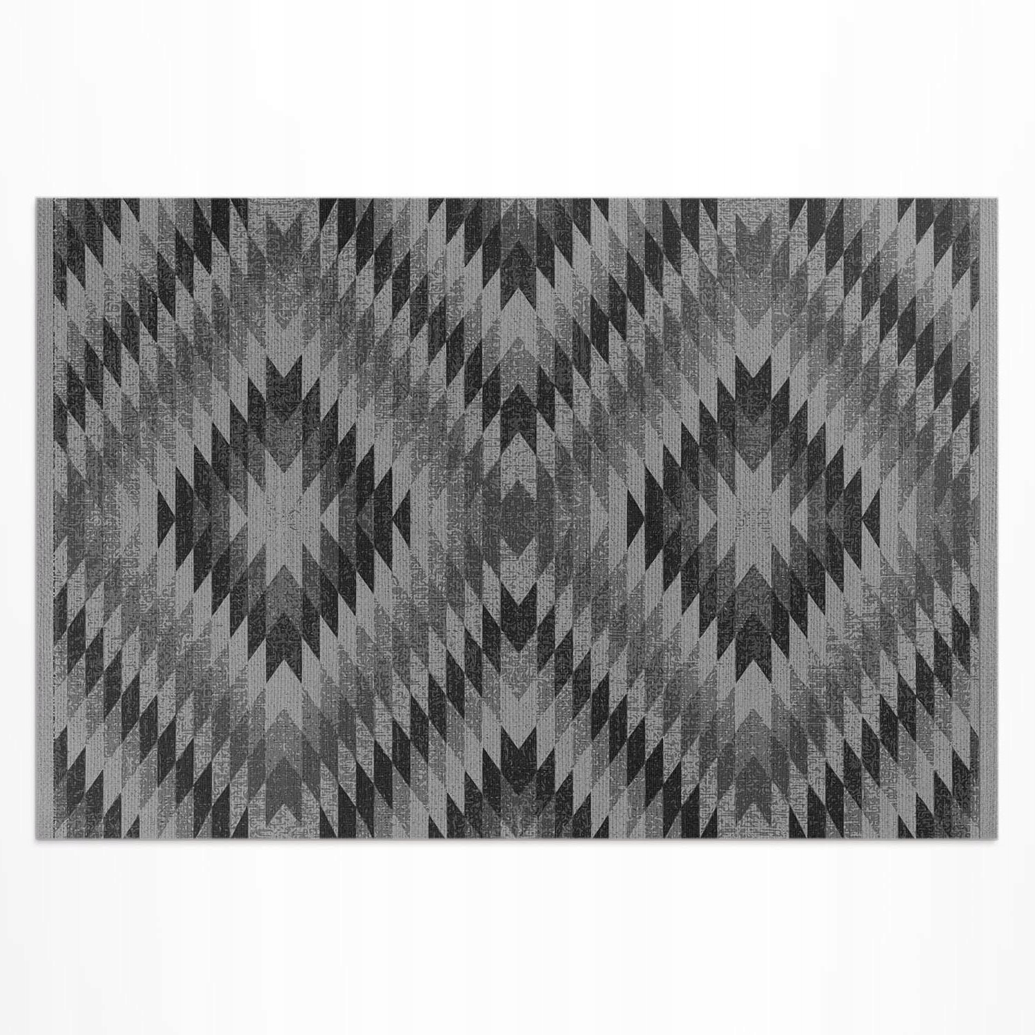 Balkónový vinylový koberec Tmavé rovnobežníky imitácia tkaniny 210 x 140 cm