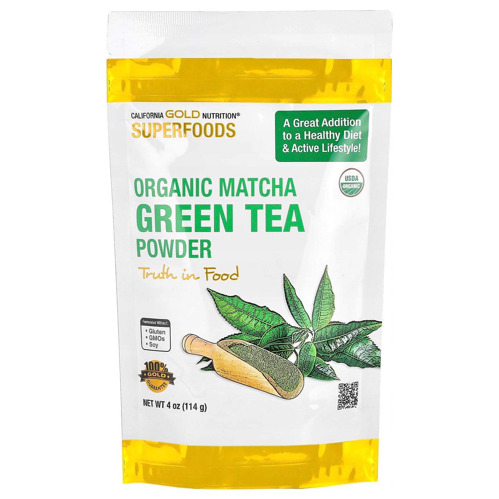 California Gold Nutrition, Superfoods, ekologický zelený čaj matcha
