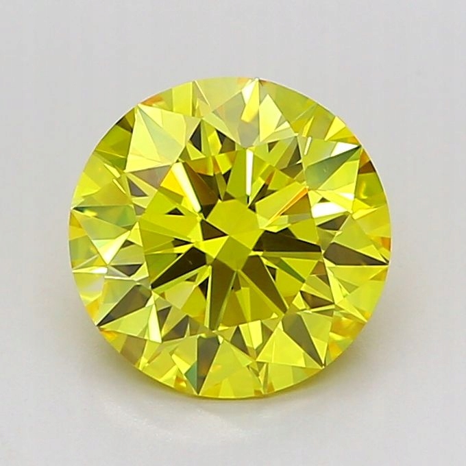 Diament laboratoryjny kolorowy 2.09ct ROUND Fancy Vivid Yellow VVS1 (IGI)