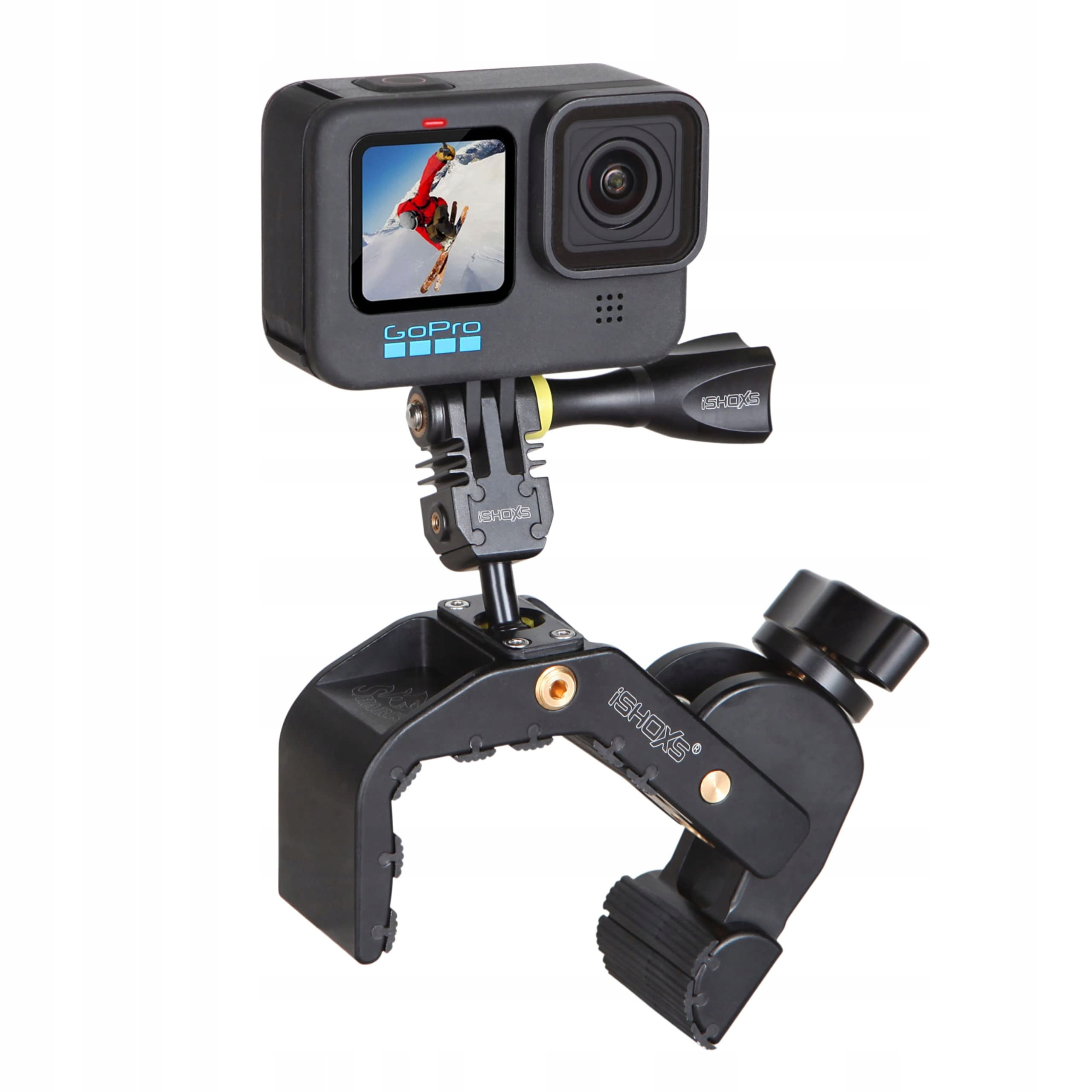 Uchwyt Antywibracyjny Kamer Sportowych 28-65mm Czerwony Rower iSHOXS — miniatura 5