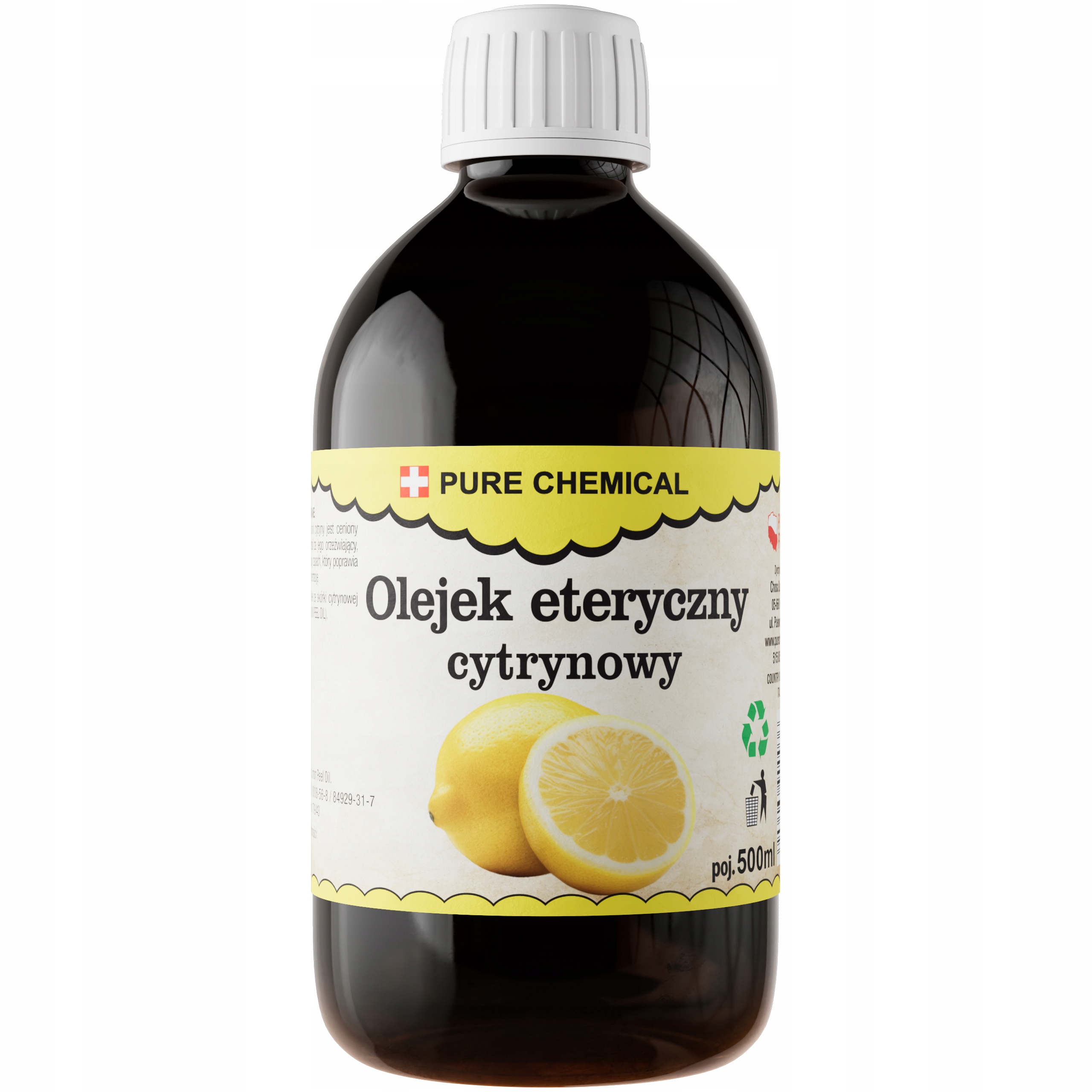 Olejek Eteryczny Cytrynowy Naturalny Energetyzujący Bez Dodatków 500ml 0,5L