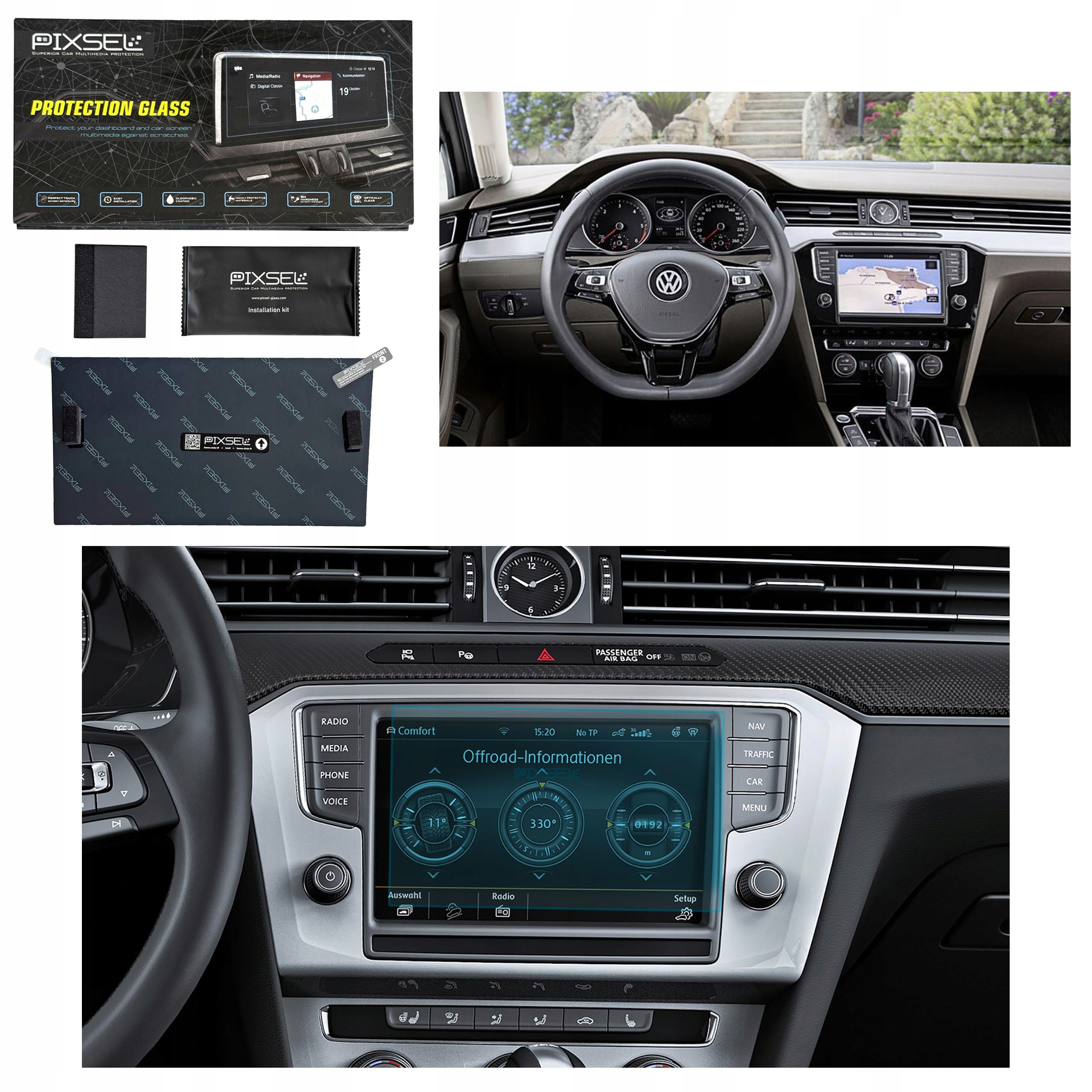 Antyodciskowe Matowe Szkło Ochronne Volkswagen PASSAT-8“ 2015-2019 B8