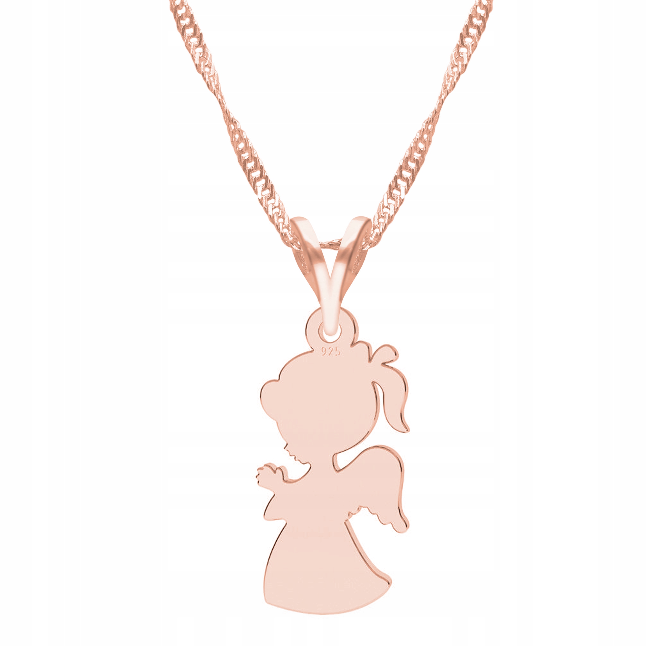 Řetízek zlatý náhrdelník 925 Anděl Dívka