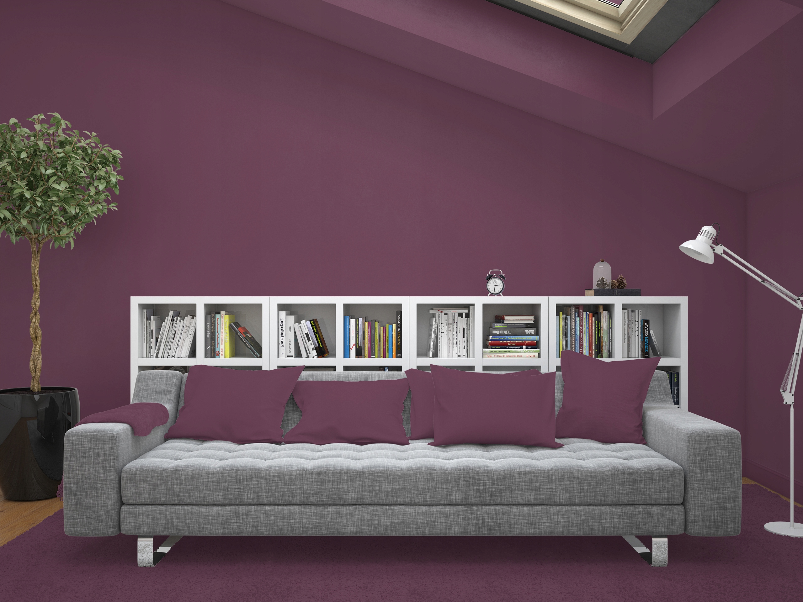 FARBA LATEKSOWA BORDOWA KOLOR BORDOWY GŁĘBOKI MAT MATOWA 2L Q-COVER Wielkość opakowania 2 l