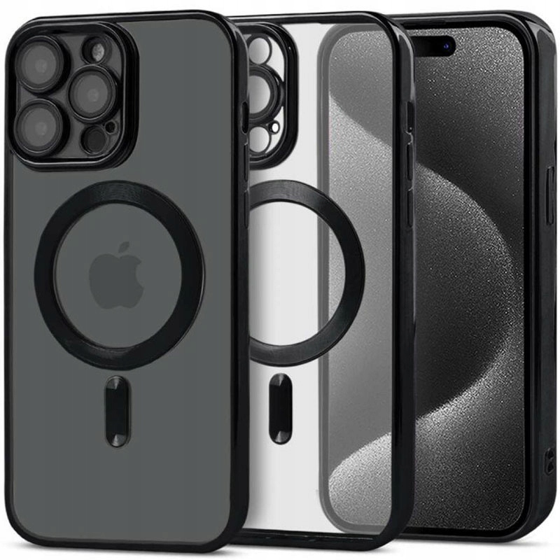 ETUI MAGNETIC SHINE +SZKŁO 9H do IPHONE 15 PRO Materiał tworzywo sztuczne